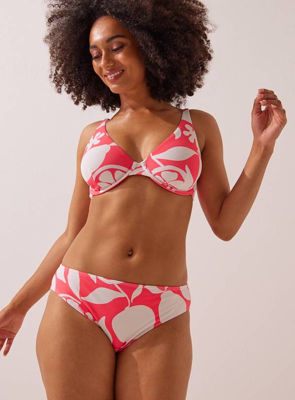 Pink Fruit Printed High Leg Bikini Bottoms 14